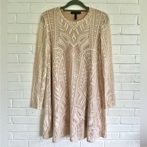 BCBGMaxAzria Long Sleeve Lace Dress, SZ M EUC!